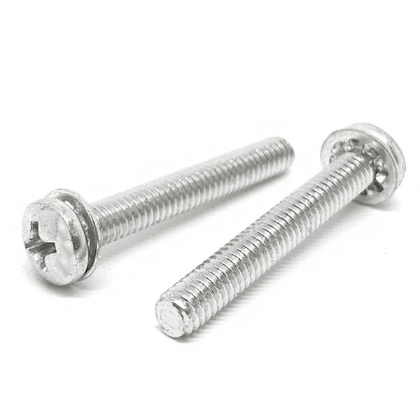 #4-40x1" 410 Stainless Steel Internal Tooth Sems Phillips Pan Head Machine Screws