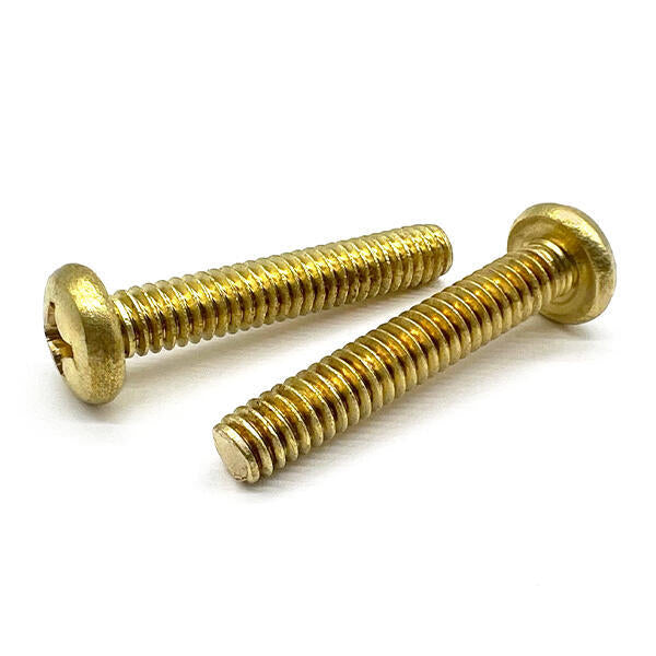 #10-32x3/8" Brass Phillips Pan Head Machine Screws