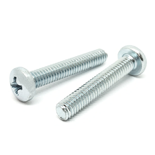 M5-0.8x6 Phillips Pan Head Machine Screws Steel Zinc