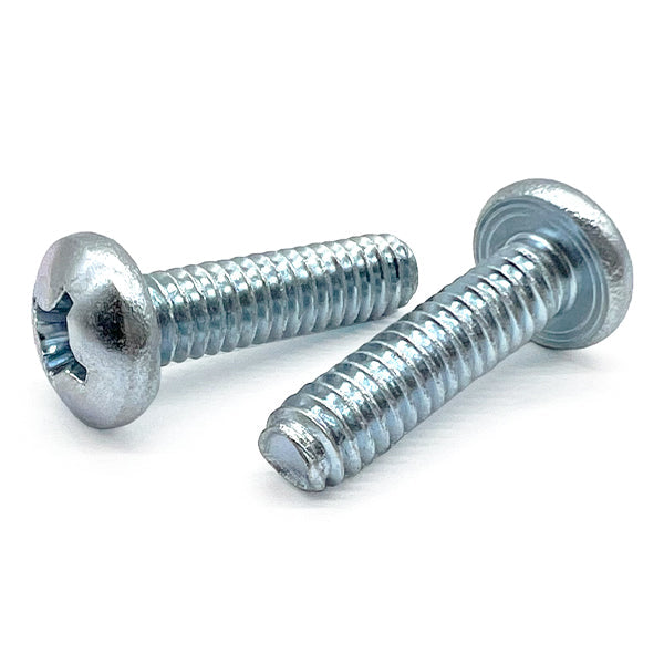 1/4"-20x5/8" Phillips Pan Head Thread Rolling Screws Zinc Clear