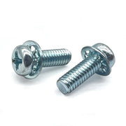 #10-32x1-1/4" Internal Tooth Sems Phillips Pan Head Machine Screws Zinc