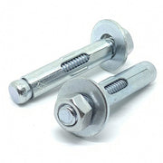 5/8-11x4-1/4" Sleeve Anchor w/ Hex Nuts & Washers Zinc Clear Steel