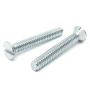 #8-32x1-1/4" Slotted Flat Head Machine Screws Steel Zinc