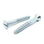 #6x1-1/4" Slotted Flat Head Wood Screws Zinc Clear