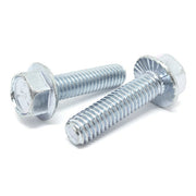 5/16-24x1-1/2" Grade 5 Serrated Hex Flange Bolts Zinc Clear