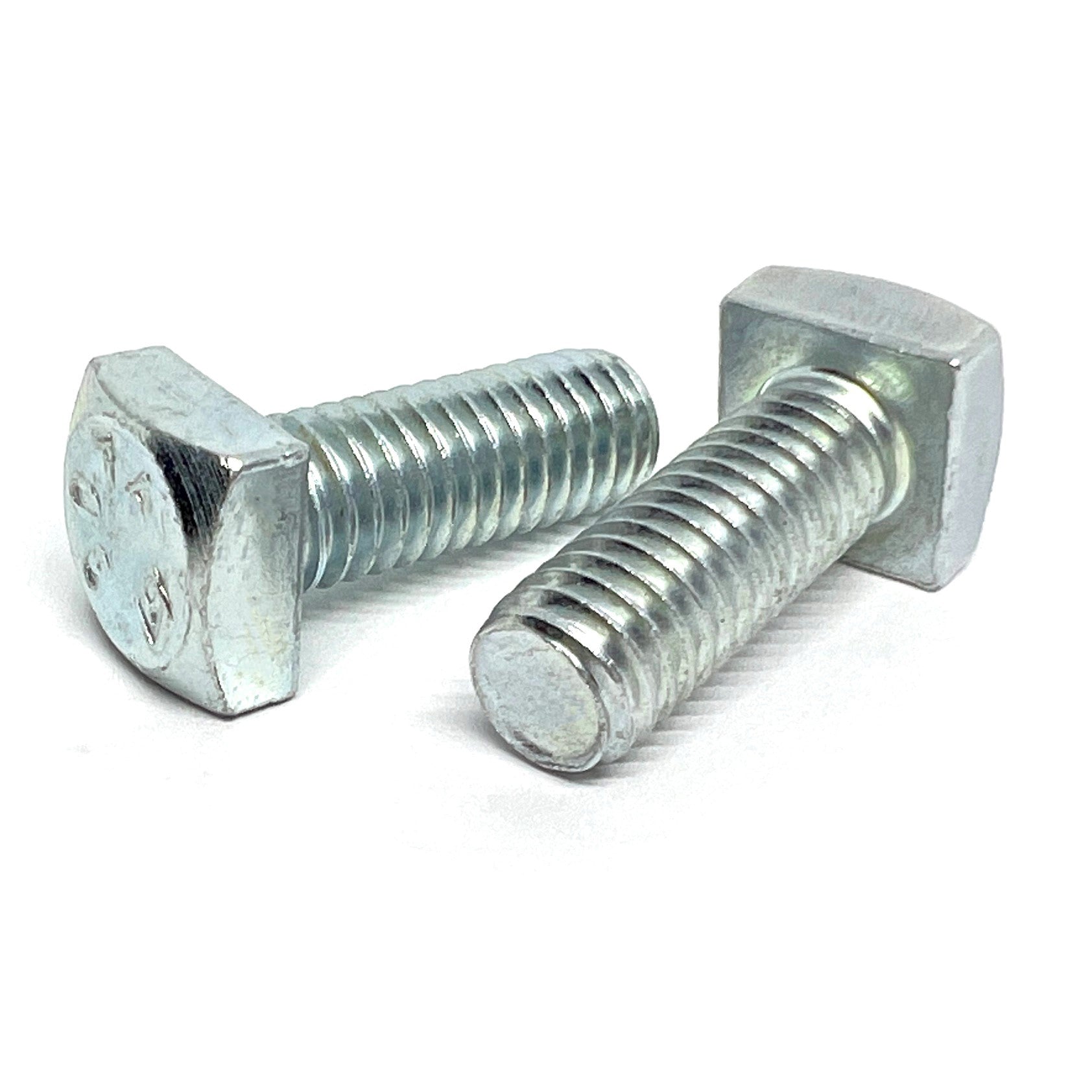 3/8"-16x1" Square Head Bolts Grade A307 Zinc Clear