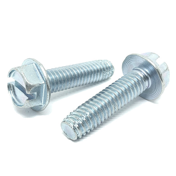#6-32x1"  Slotted Hex Washer Head Type F Thread Cutting Screws Zinc