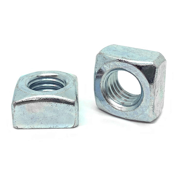 5/16"-18 Steel Square Nuts Zinc Clear