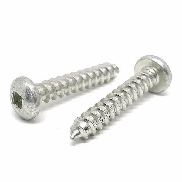 #10x1" Stainless Steel Square Pan Head Type A Self Tapping Screws