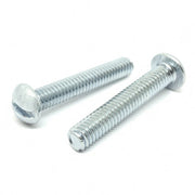 #10-32x1-1/4" Slotted Round Head Machine Screws Steel Zinc