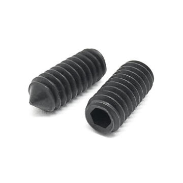 #6-32x3/16" Alloy Cone Point Allen Socket Set Screw Black Oxide