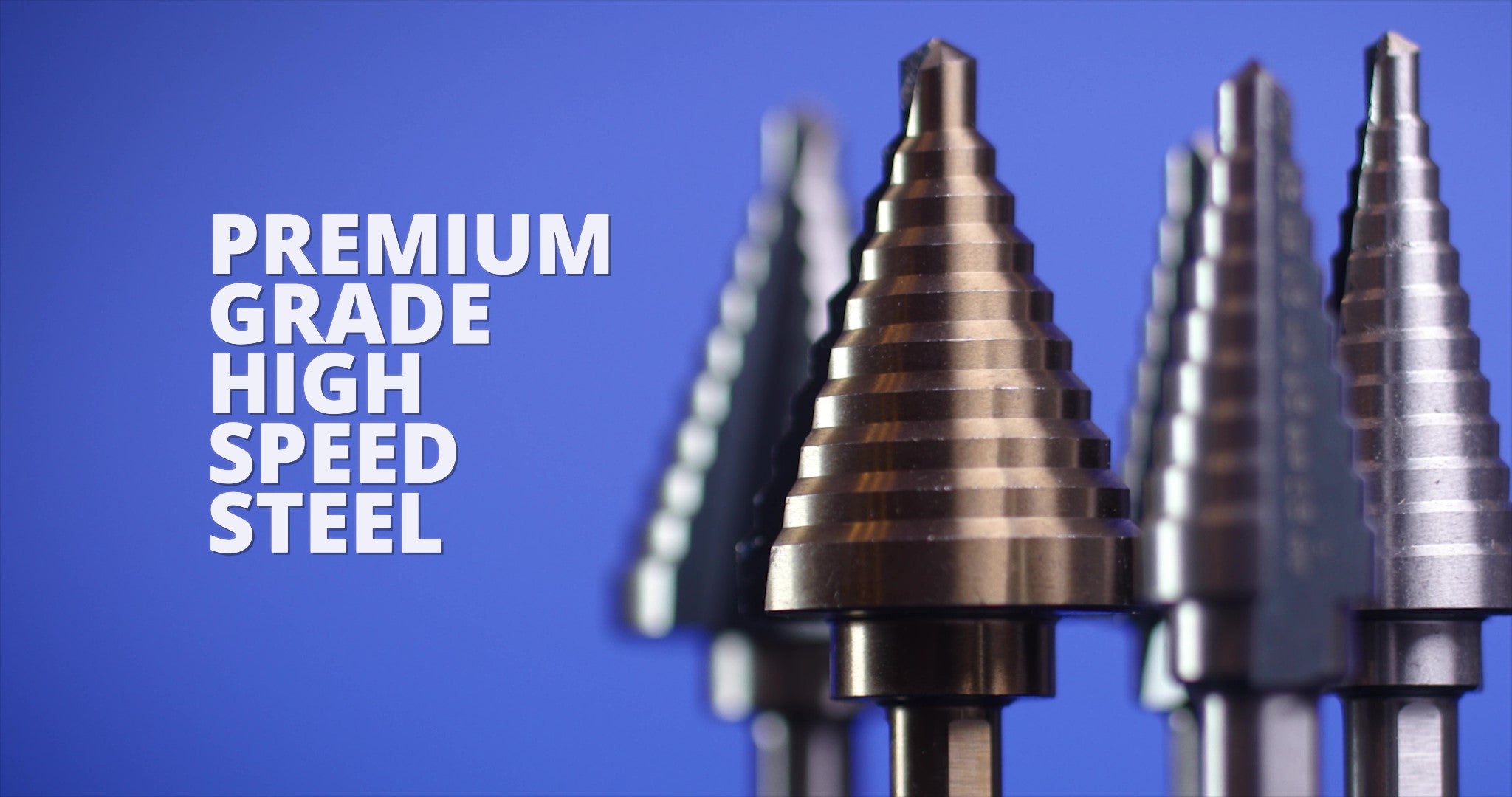 #2 HSS Step Drill Bit (3/16" - 1/2" by 1/16")
