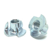 5/16"-18x7/16" Steel 3 Prong T Nuts Zinc Clear