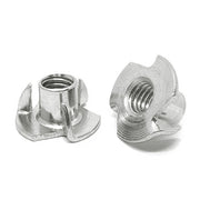 5/16"-18x7/16" 18-8 Stainless Steel 4 Prong T Nuts