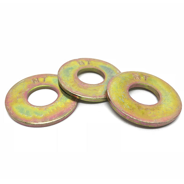 7/8" USS Grade 8 Flat Washers Zinc Yellow