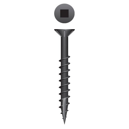 #9 Strong-Point Flat Head w/Nibs 9 x 3, SQ, Type '17', Black Oxide