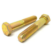 5/8-11x7" Hex Head Cap Screws Grade 8 Zinc Yellow