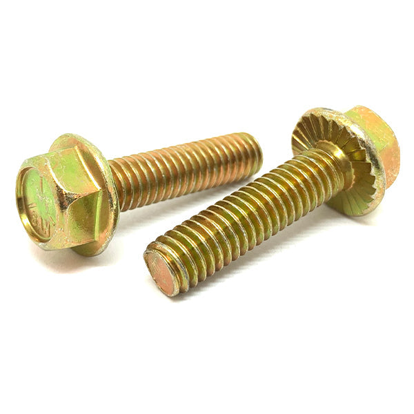 3/8-16x1/2" Grade 5 Serrated Hex Flange Bolts Zinc Yellow