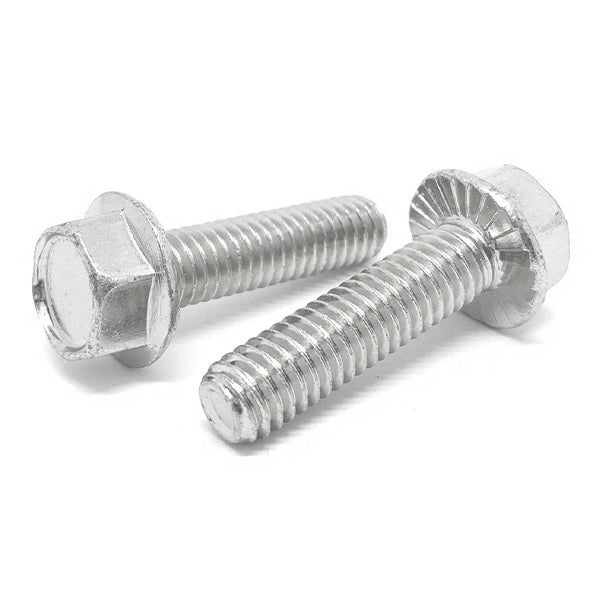 1/4-20x1-1/4" 18-8 Stainless Steel Serrated Hex Flange Bolts